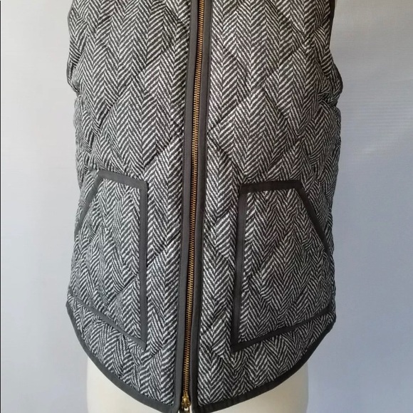 J. Crew Women’s Excursion Quilted Herringbone Vest - Picture 3 of 7